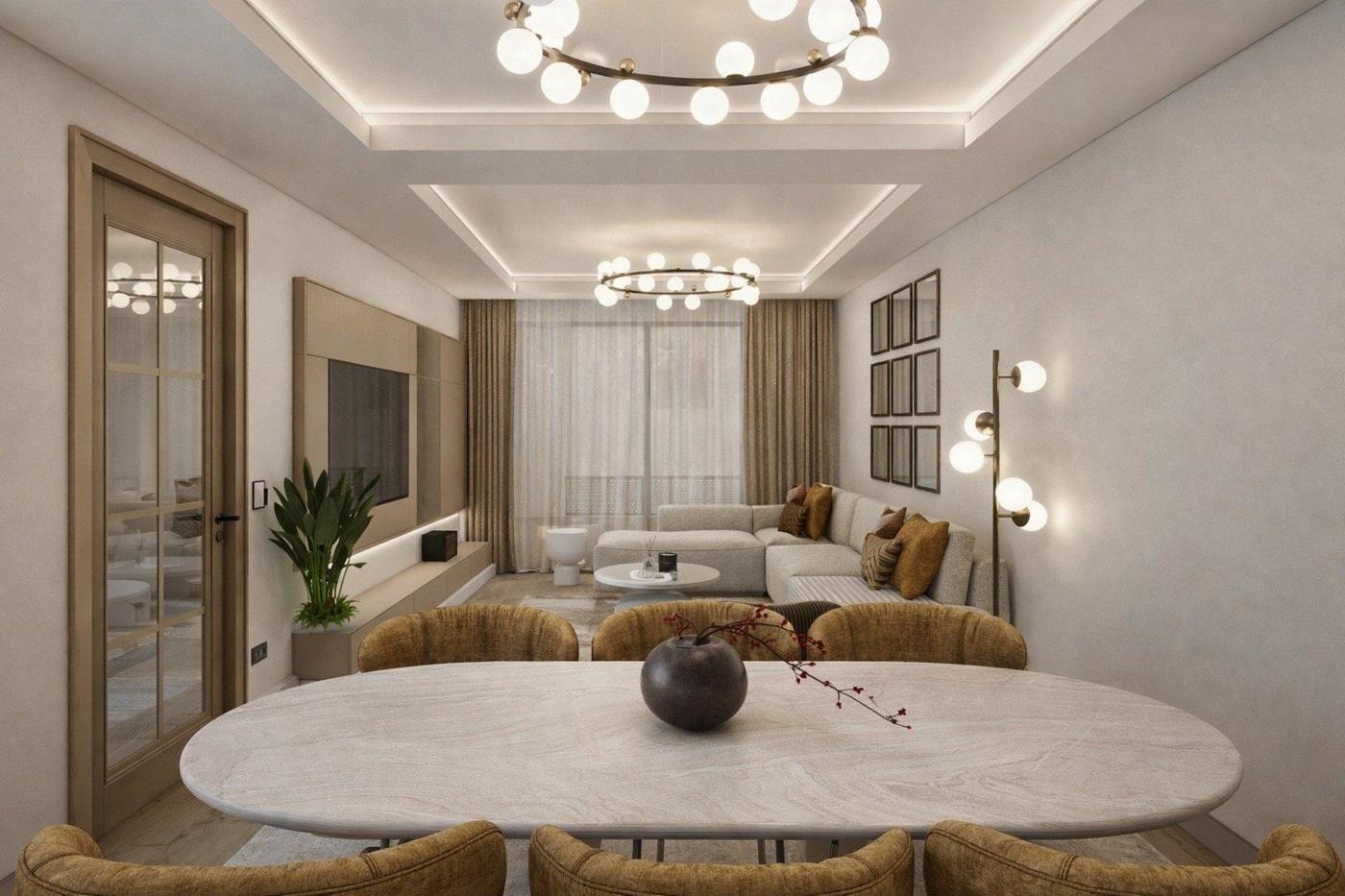 Salon ve yemek alanı